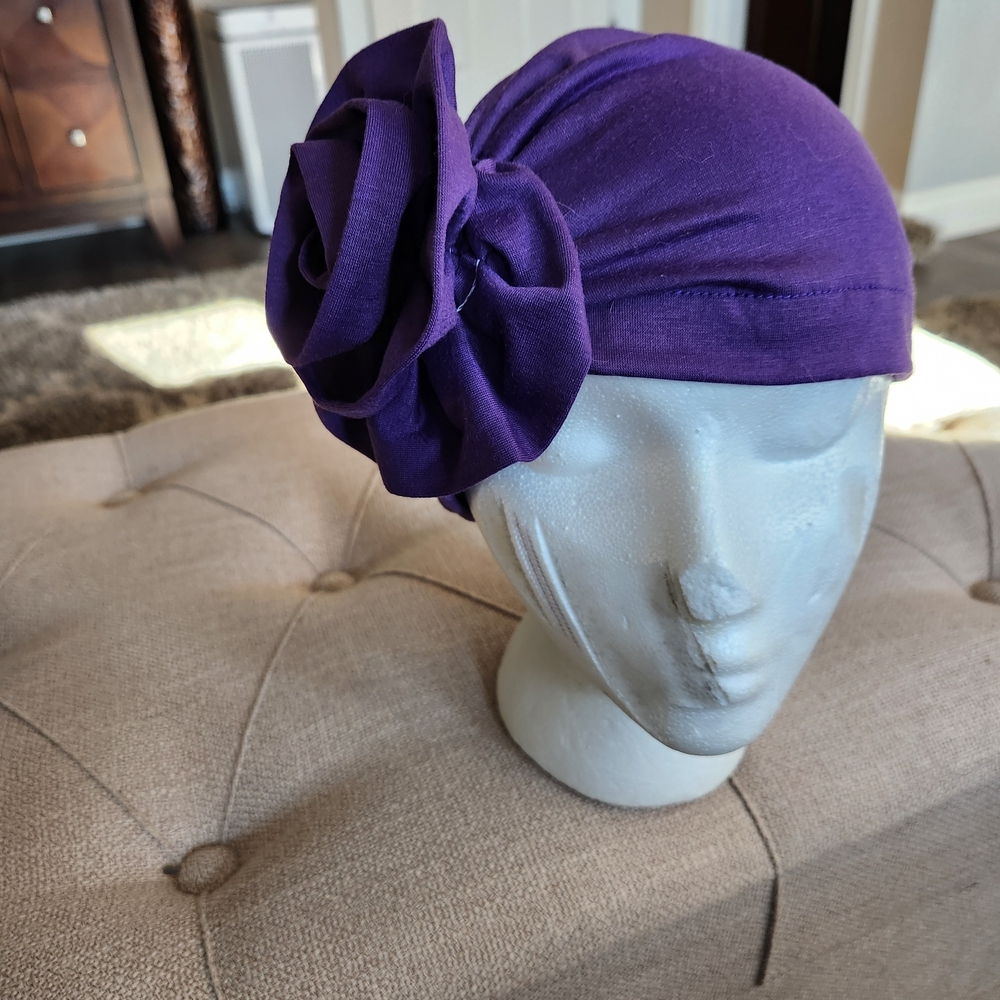 New Purple Floral Women's Headwrap